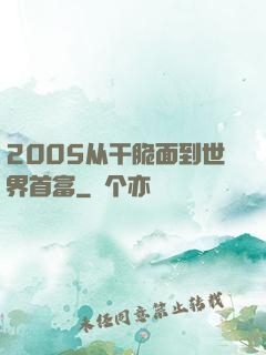 2005从干脆面到世界首富