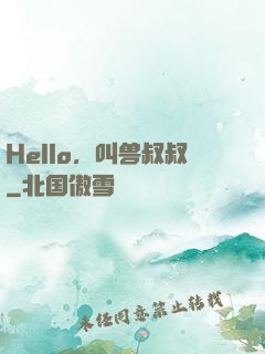 Hello，叫兽叔叔