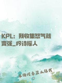 KPL：我收集怒气就变强