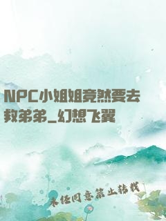NPC小姐姐竟然要去救弟弟
