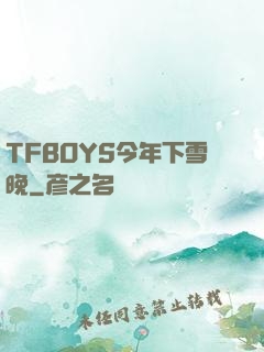 TFBOYS今年下雪晚
