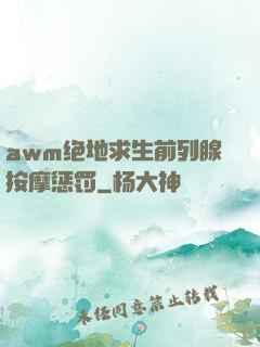 awm绝地求生前列腺按摩惩罚