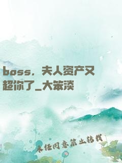 boss，夫人资产又超你了