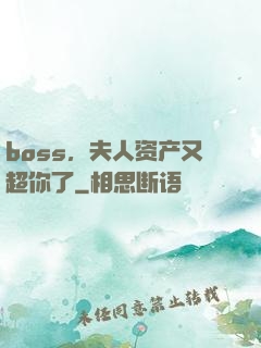 boss，夫人资产又超你了