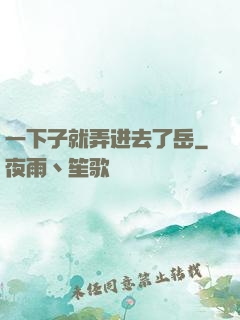 一下子就弄进去了岳