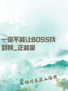 一定不能让BOSS找到我