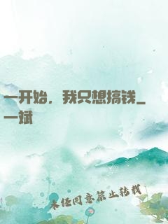 一开始，我只想搞钱
