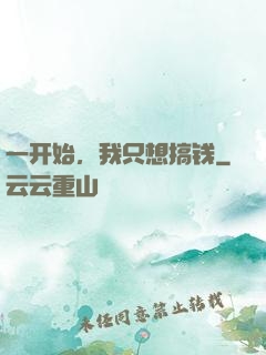 一开始，我只想搞钱