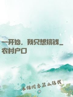 一开始，我只想搞钱