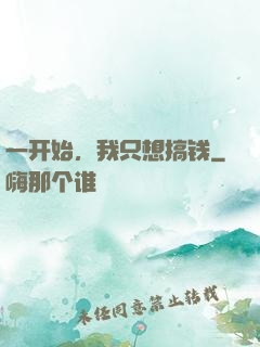 一开始，我只想搞钱