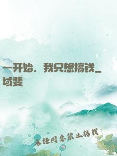 一开始，我只想搞钱