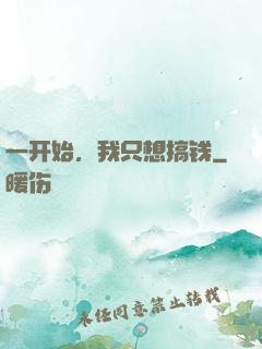 一开始，我只想搞钱