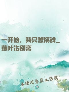 一开始，我只想搞钱