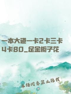 一本大道一卡2卡三卡4卡80