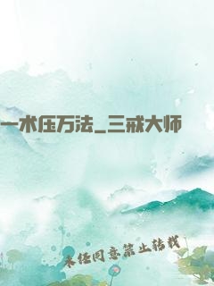一术压万法