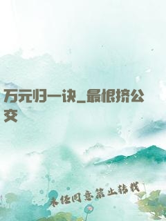 万元归一诀