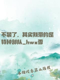 不装了，其实我带的是特种部队
