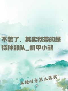 不装了，其实我带的是特种部队
