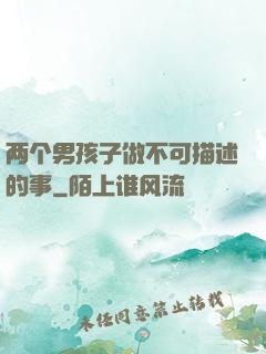 两个男孩子做不可描述的事