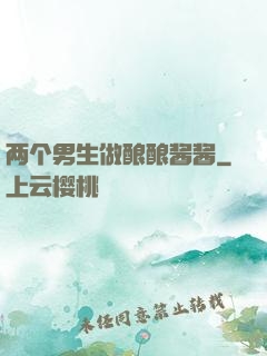 两个男生做酿酿酱酱