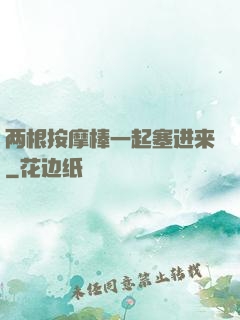 两根按摩棒一起塞进来