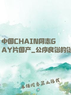 中国CHAIN同志GAY片国产