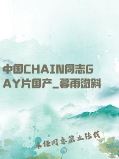 中国CHAIN同志GAY片国产