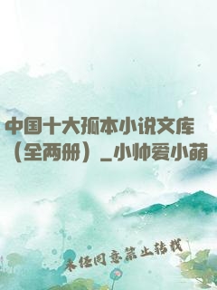 中国十大孤本小说文库（全两册）