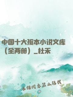 中国十大孤本小说文库（全两册）