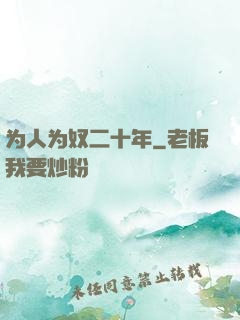 为人为奴二十年
