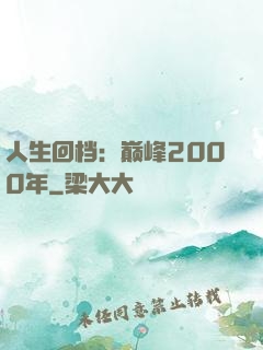 人生回档：巅峰2000年