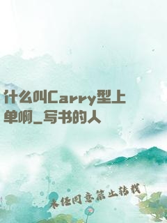 什么叫Carry型上单啊