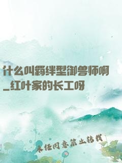 什么叫羁绊型御兽师啊