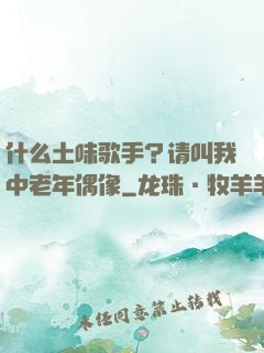 什么土味歌手？请叫我中老年偶像