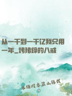 从一千到一千亿我只用一年