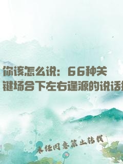 你该怎么说：66种关键场合下左右逢源的说话技巧