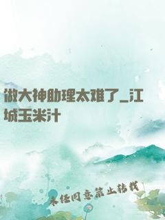 做大神助理太难了