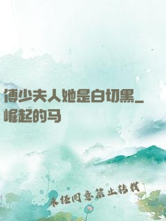 傅少夫人她是白切黑