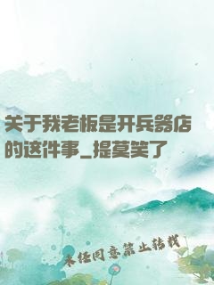 关于我老板是开兵器店的这件事