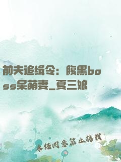 前夫追缉令：腹黑boss呆萌妻