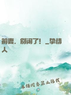 前妻，别闹了！