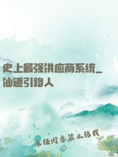 史上最强供应商系统