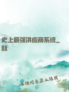 史上最强供应商系统