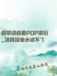 同学请自重POP宋珩