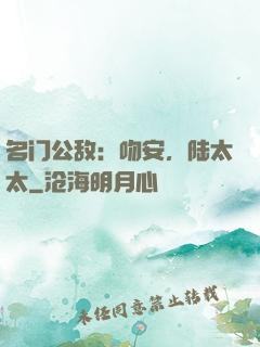 名门公敌：吻安，陆太太
