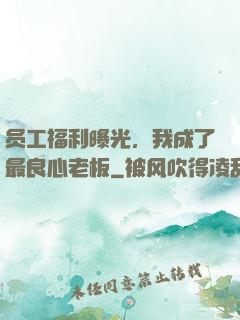 员工福利曝光，我成了最良心老板
