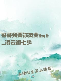哥哥我要你负责txt