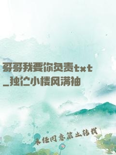 哥哥我要你负责txt