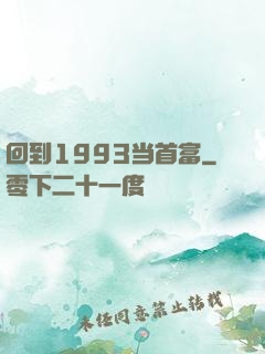 回到1993当首富