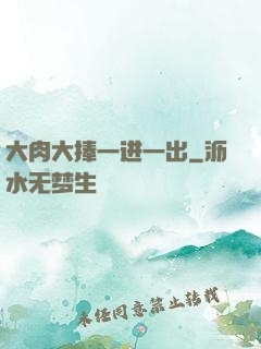 大肉大捧一进一出